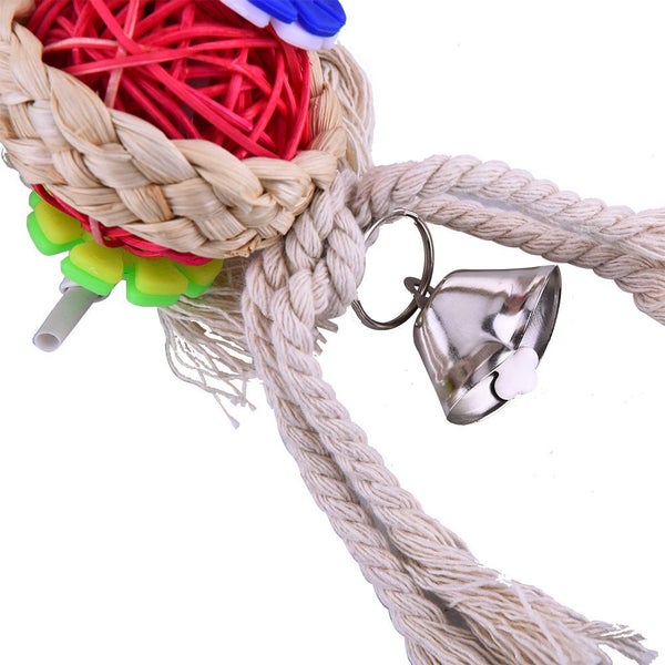 Parrot Climb Chew Toys Hanging Cockatiel Parakeet Carousel 6