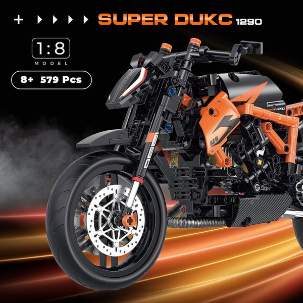High-tech Classic Motorcycle Building Model Blocks Motor City Racer Carousel 2