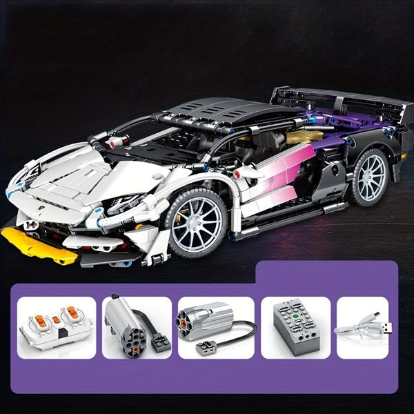 Technical Supercars Model Building Blocks Adults Challenging Vehicle Carousel 1