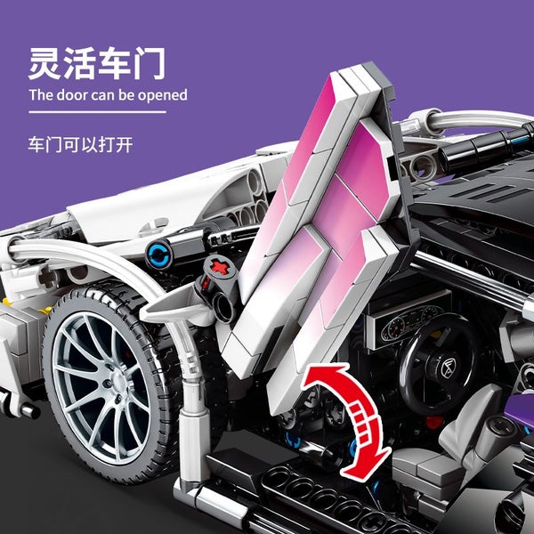 Technical Supercars Model Building Blocks Adults Challenging Vehicle Carousel 6