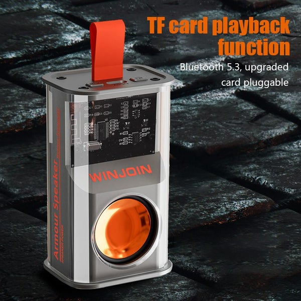 Transparent Mecha Style Bluetooth Speakers Portable Outdoor Subwoofer Carousel 7