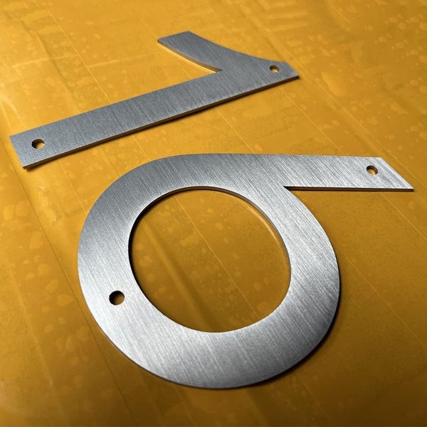 120mm Floating Stainless Steel House Numbers Outdoor Address Signs Metal CHK12N Carousel 2