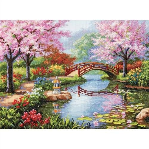 Dimensions Japanese Garden - Cross Stitch Kit Carousel 1