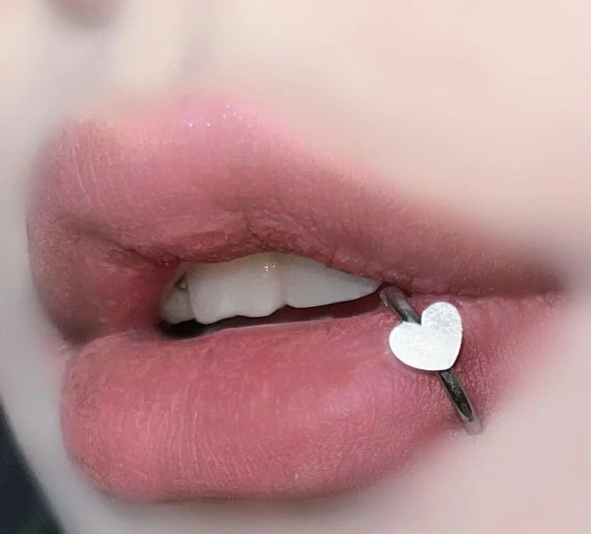 1.2mm heart-shaped stainless steel nose ring lip ring round perforated je CHK12N Carousel 2