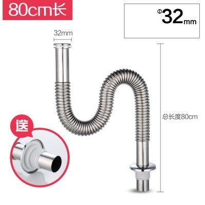 Stainless Steel Kitchen Sink Drain Pipe Long Deodorant Plug for Sink Drai CHK12N Carousel 1