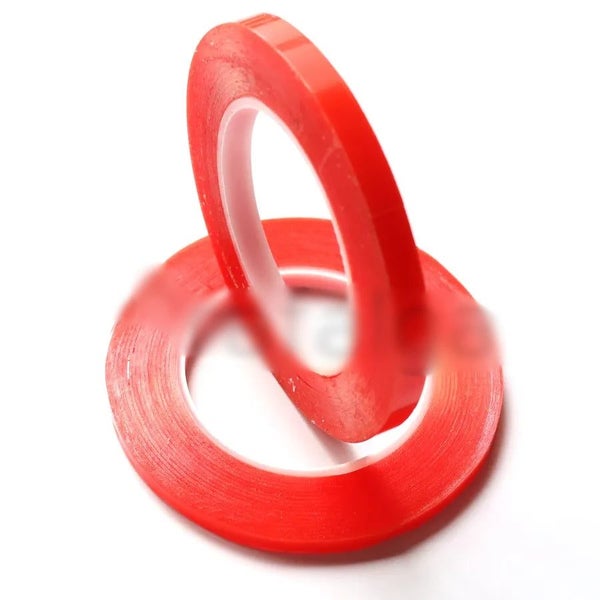 0.2MM 1/2/3/5/8/10mm 25M Strong Acrylic Adhesive PET Red Film Clear Doubl CHK12N Carousel 2