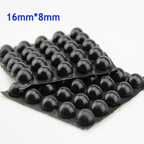 Black/Clear Self Adhesive Silicone Rubber Feet Pads 8pcs/16pcs 16mm*8mm S CHK12N Carousel 1
