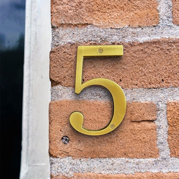 Golden 10cm Exterior House Number for Home Apartment Door Numbers Outdoo CHK12N Carousel 2