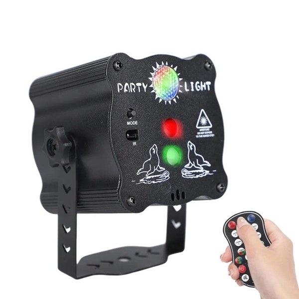 Rechargeable Party Dj Disco Light Sound Activated Rgb Led Strobe Stage Laser ... Carousel 1