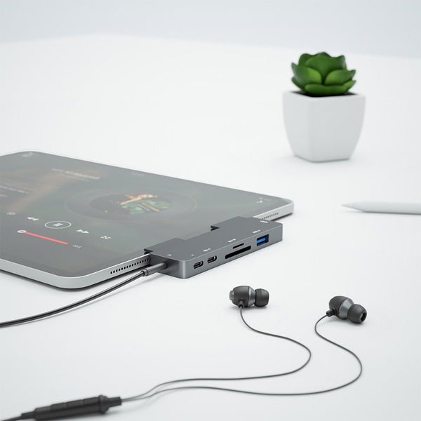 USB C Hub USB3.1 HUB With PD Charging TF/SD Card Reader HDMI Earphone Jac CHK12N Carousel 2