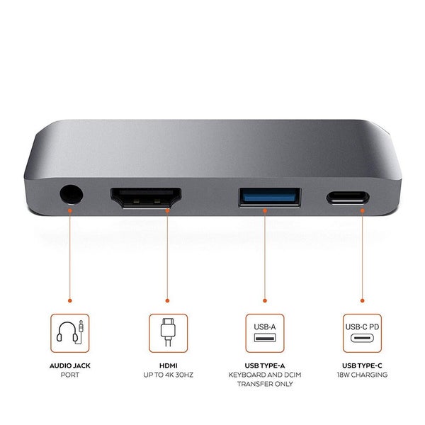 USB C Hub USB3.1 HUB With PD Charging TF/SD Card Reader HDMI Earphone Jac CHK12N Carousel 1