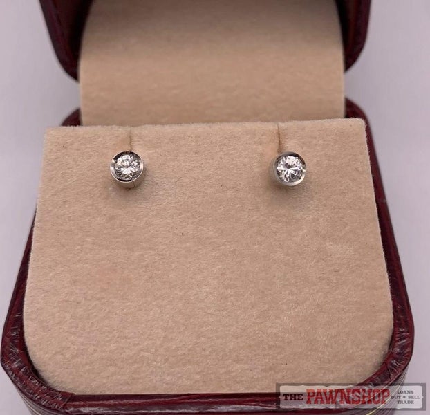 9ct White Gold 0.30ct TDW Diamond Stud Earrings ~ $2,200! Carousel 1