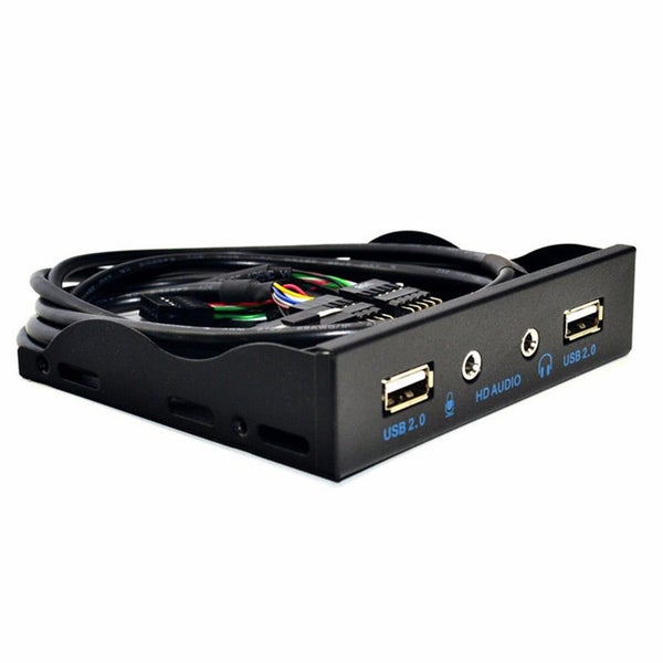 Durable Front Panel Wear-resistant 9 Pin to 4 Port HUB Floppy Bay PC Case CHK12N Carousel 1