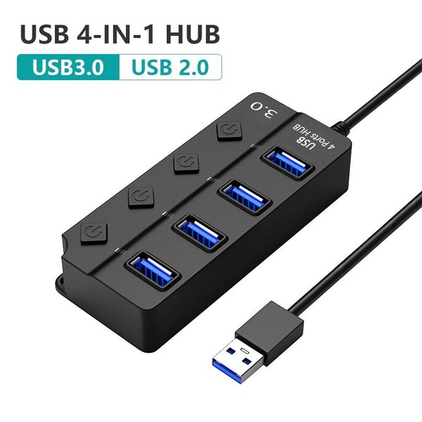 HUB USB 3.0 USB Splitter 2.0 4-in-1 USB Adapter Multi-Port Independent Po CHK12N Carousel 2