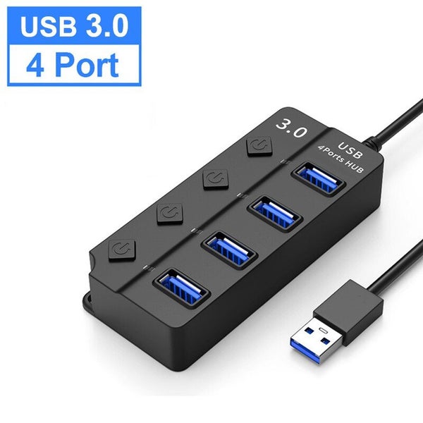 HUB USB 3.0 USB Splitter 2.0 4-in-1 USB Adapter Multi-Port Independent Po CHK12N Carousel 1