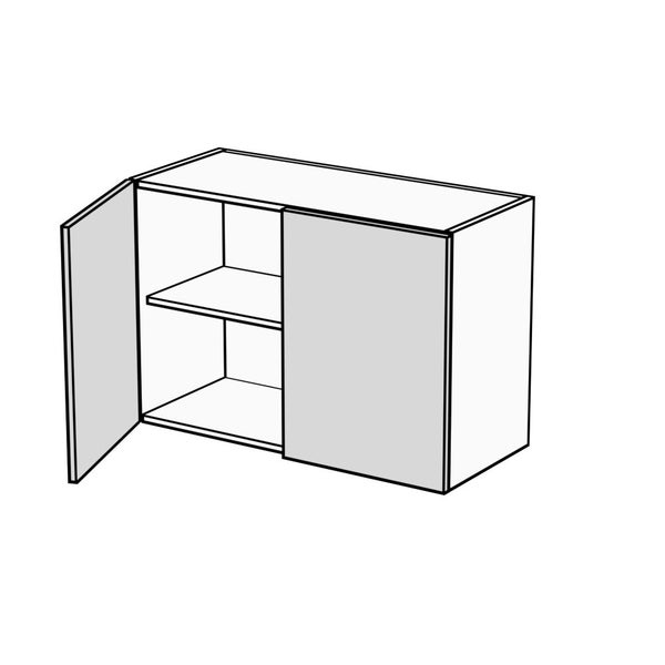 Horizontal wall cabinet 800W 480H - Melamine White Carousel 1