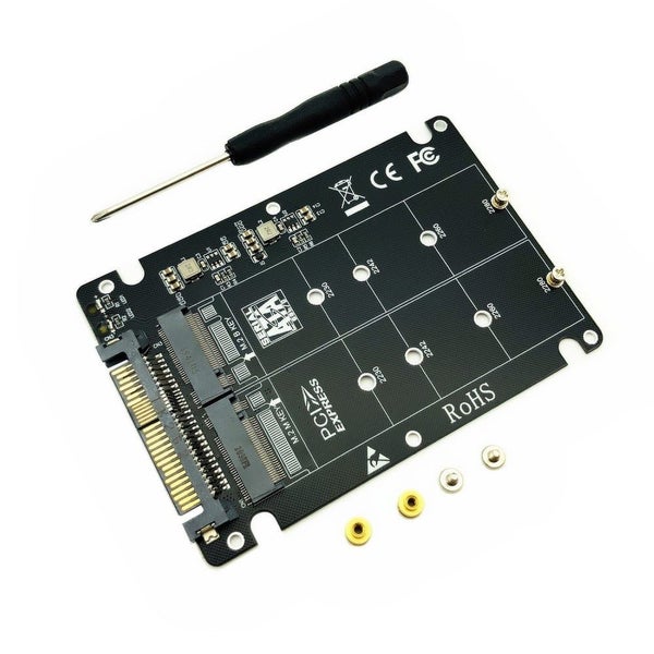 M.2 SSD to U.2 Adapter 2 in 1 M.2 NVMe SATA-Bus NGFF SSD to PCI-e U.2 SFF CHK12N Carousel 2