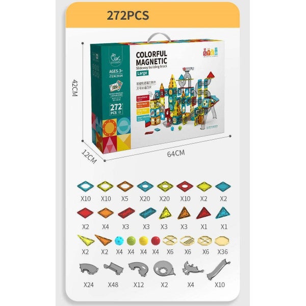 7.5CM Magnetic Tiles Building Blocks Set New Carousel 2