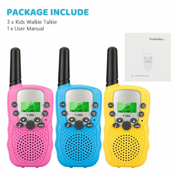 Coloured 3X CB RADIO Walkie Talkie 3 Handsets Carousel 2