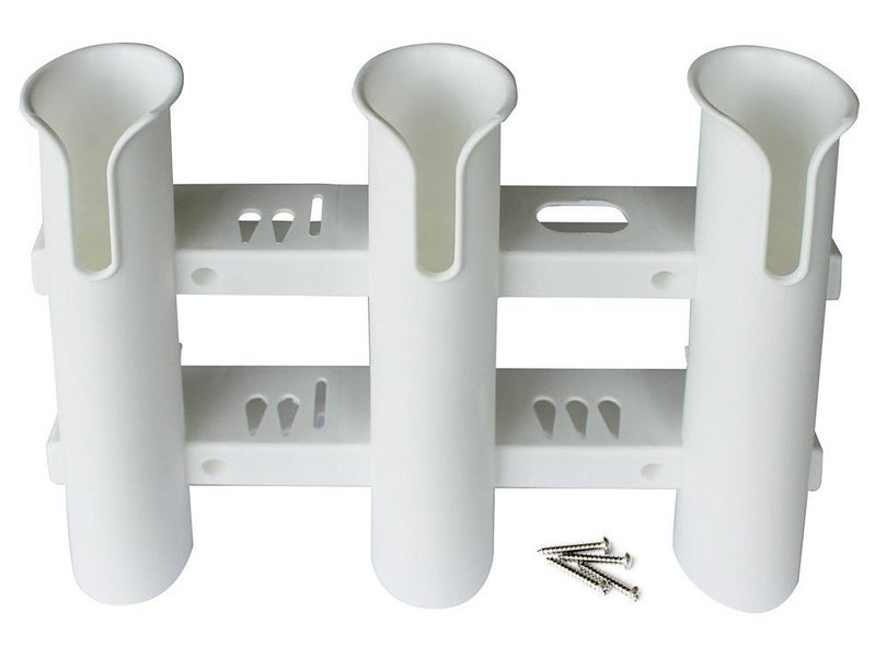 3 Fishing Rod Holder - Vertical Tube Rack - White Carousel 1