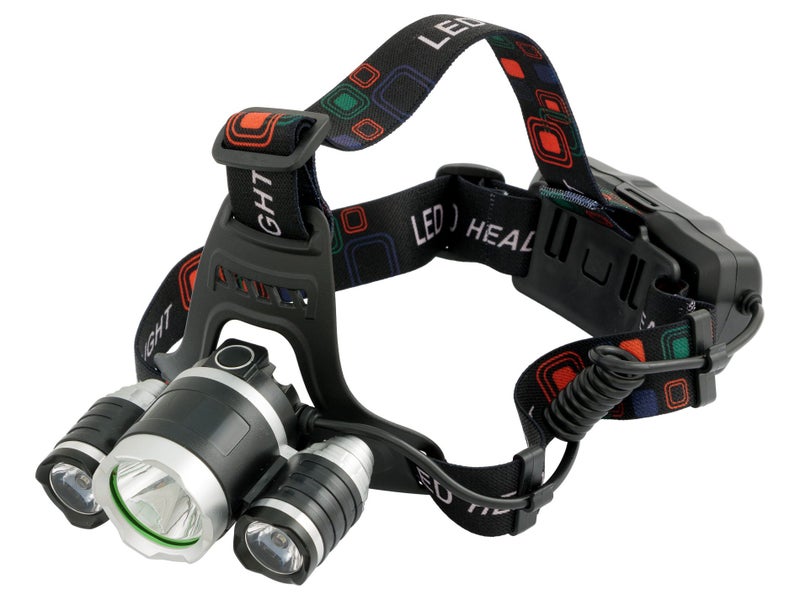 High Power Zoom Headlamp Torch - 3 LED Bulbs - Rechargeable Carousel 1
