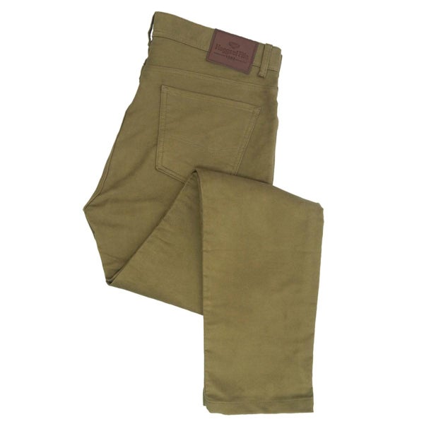 Hoggs of Fife Carrick Stretch Tech Moleskin Trouser Dried Moss Carousel 1