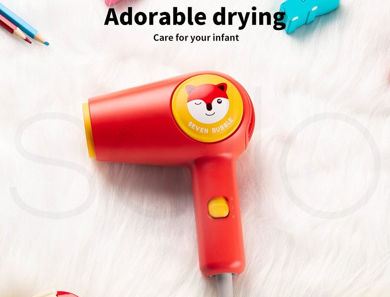 Low Heat Speed Hair Dryer Baby Infant Kid Grooming Blow Hairdryer Blower Red Carousel 2