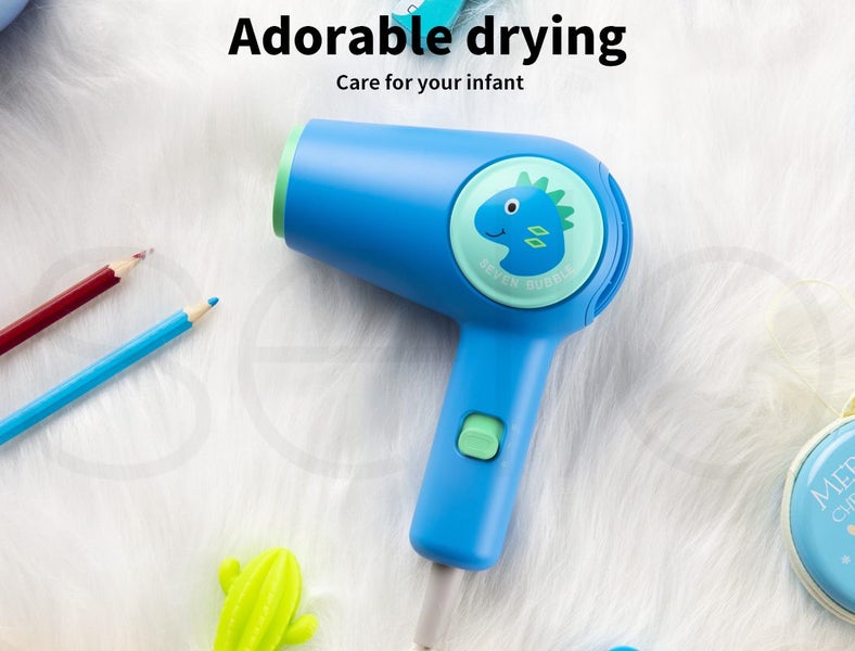 Low Heat Speed Hair Dryer Baby Infant Kid Grooming Blow Hairdryer Blower Blue Carousel 2