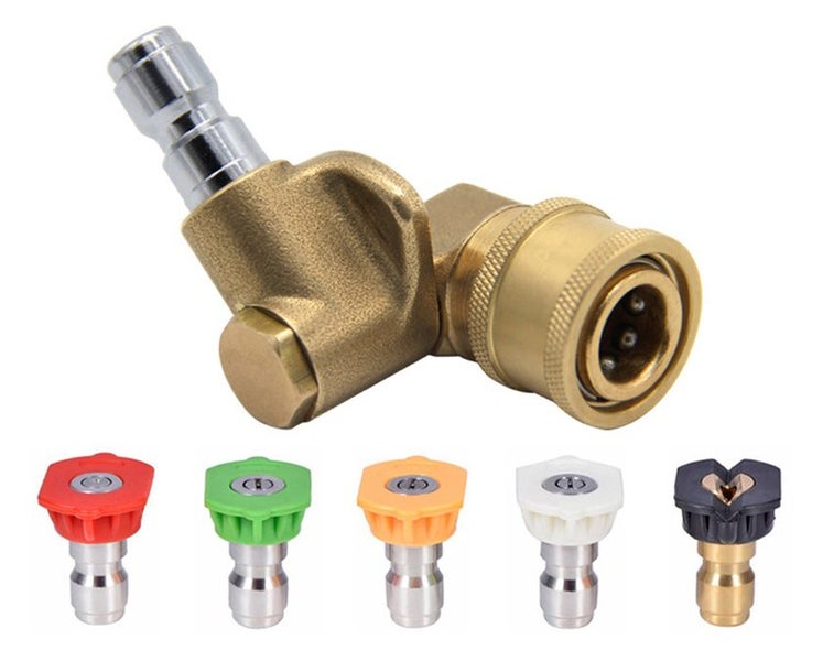 Water Blaster Nozzles and Pivoting Coupler Rotary Angle Joint Quick Connect Carousel 1