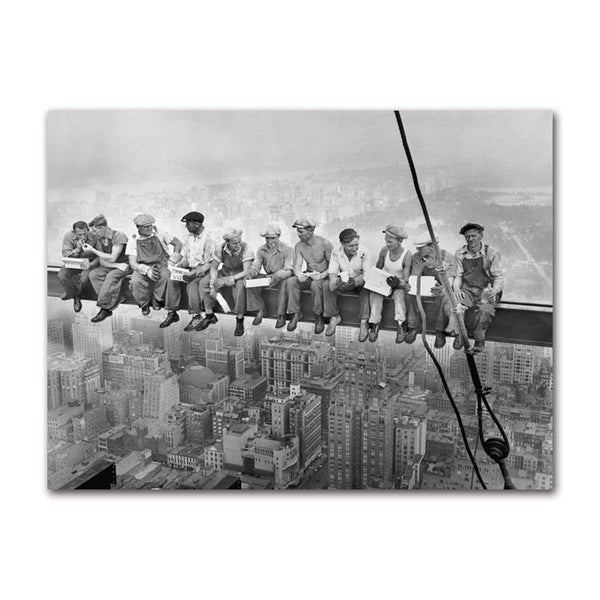 Retro Photo Home Decoration City Landscape Figure Street Alpaca Skyscrape CHK12N Carousel 1