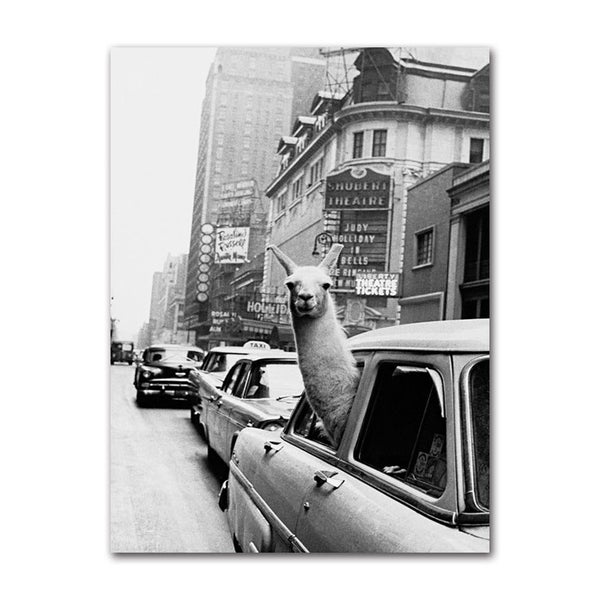 Retro Photo Home Decoration City Landscape Figure Street Alpaca Skyscrape CHK12N Carousel 1