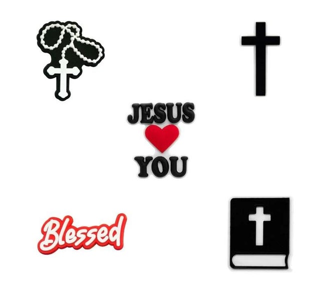 5pcs Set Christians Croc Charms for Women Men Jesus Croc Accessory for Ki CHK12N Carousel 2