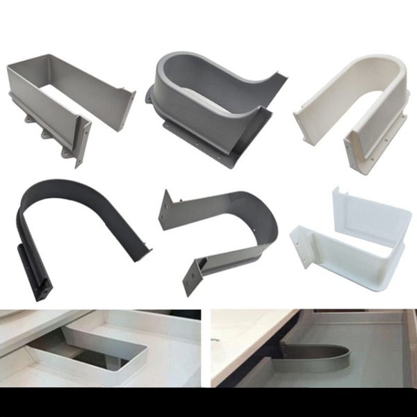 ABS Plastic U Shape For Sink Drawer Kitchen Bath Furniture Cabinet Recess CHK12N Carousel 2