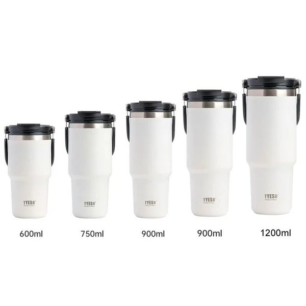 600ml 900ml 1200ml Tyeso Tumbler Coffee Cup Stainless Steel Vacuum Therma CHK12N Carousel 1