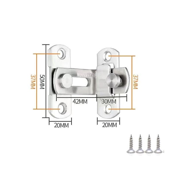 Door Lock 90 Degree Barn Bolt Cast Stainless Steel Hook Latch Window Cabi CHK12N Carousel 1