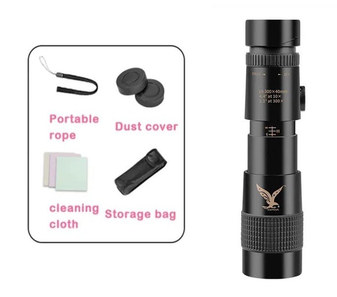 ARCTIC P9 MILITARY TELESCOPE 4k 10-300x40mm Super Telephoto Zoom Monocula CHK12N Carousel 1