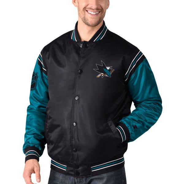 STARTER NHL San Jose Sharks ENFORCER Varsity Satin Carousel 1