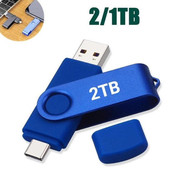 New Type C 2TB USB Flash Drive OTG 2 IN 1 Pen Drive USB Stick High Speed CHK12N Carousel 2