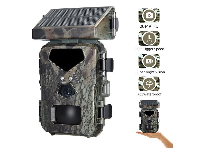 Solar Powered Trail Camera with Detailed Images IR Night Tracking Moving Targets Carousel 1