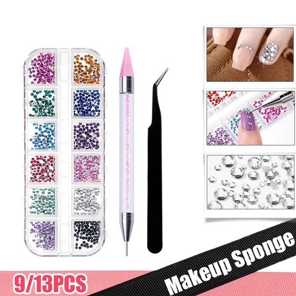 DIY Nail Rhinestones 3D Crystal Diamond Gem Stickers Glitter Shiny Charms CHK12N Carousel 2