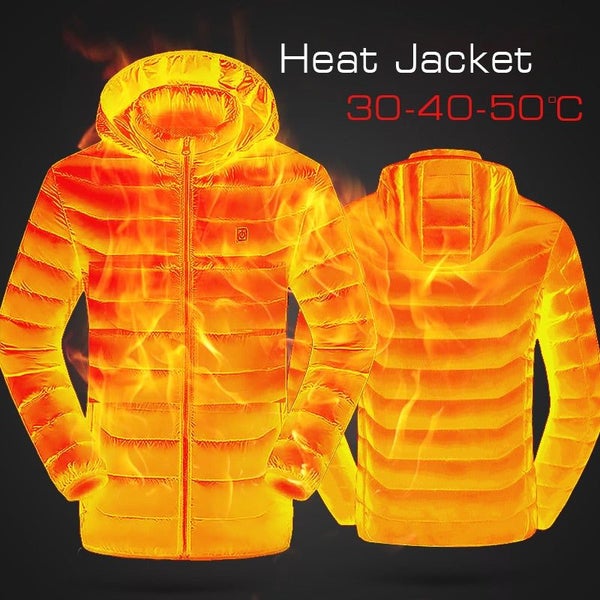Men Winter Warm USB Heating Fleece Jackets Parkas Smart Thermostat Detach CHK12N Carousel 2