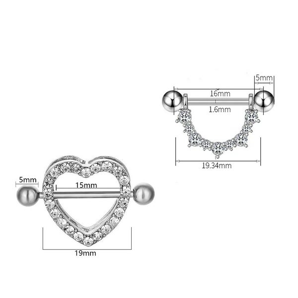 4pc Nipple Piercing Jewellery Carousel 8