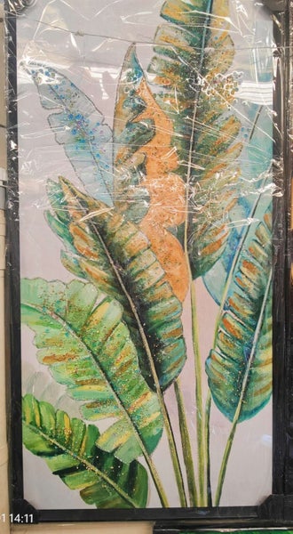 Tropical plant themed wall art frame Carousel 2
