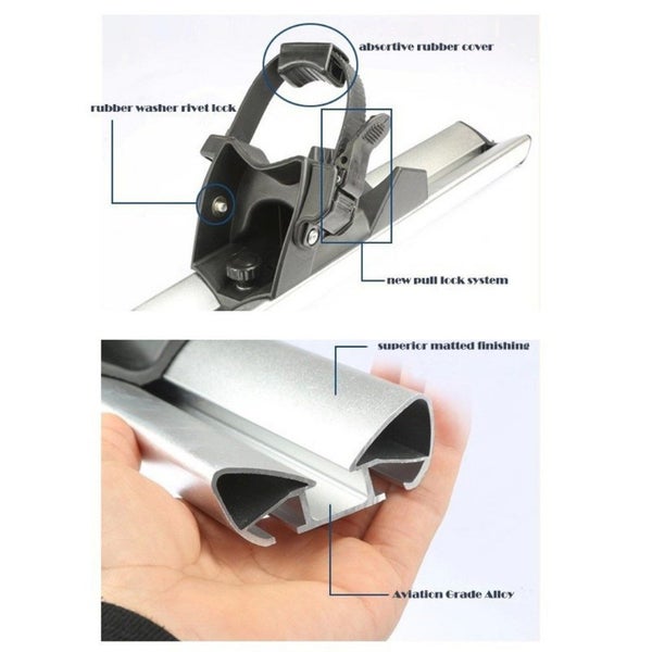 2 x Car Roof Bike Rack, Bike Carrier Silver63667593111554112
