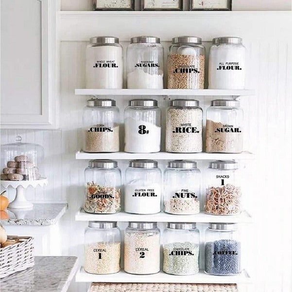 132pcs/6 Sheets Creative Transparent Waterproof Various Shapes Kitchen Ja CHK12N Carousel 2