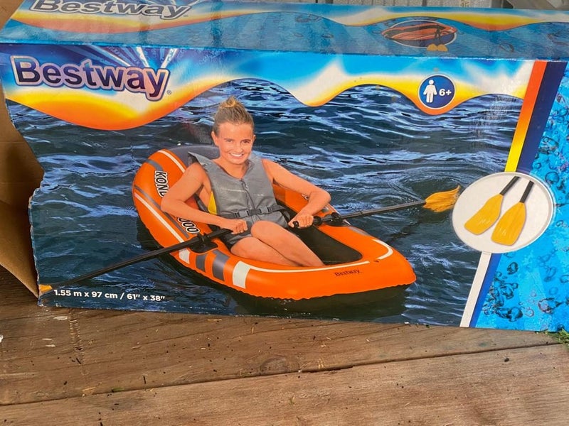 Kids Blow up Paddle Boat with oars Carousel 1