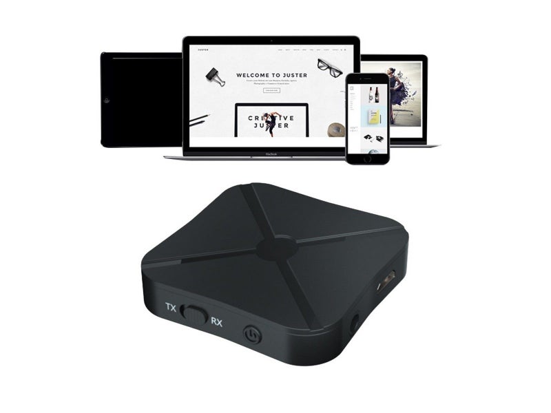 1 X 2-in-1 Bluetooth 5.0 Wireless Audio Transmitter Receiver Adapter for TV PC Carousel 2