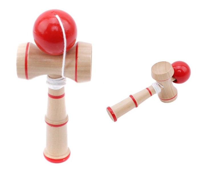 Traditional Kendama Ball Wood Wooden Educational Game Skill Toy Carousel 1