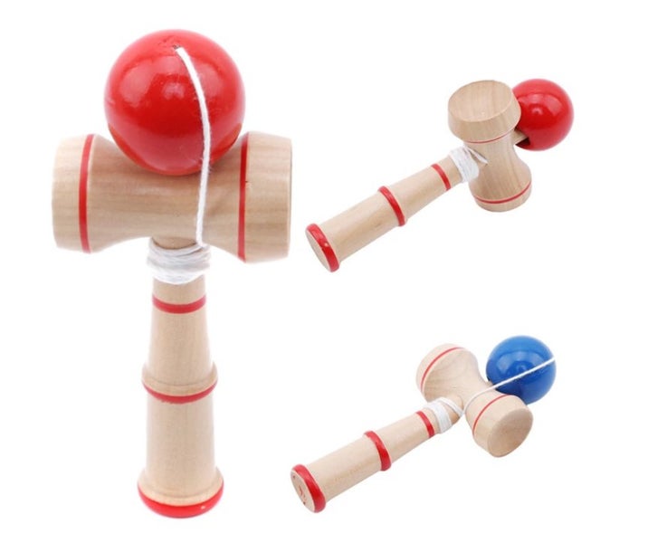 Traditional Kendama Ball Wood Wooden Educational Game Skill Toy Carousel 2