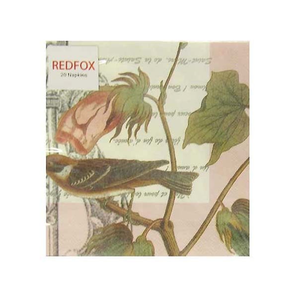 Paper Napkins / Serviettes: Finch on Branch Carousel 1